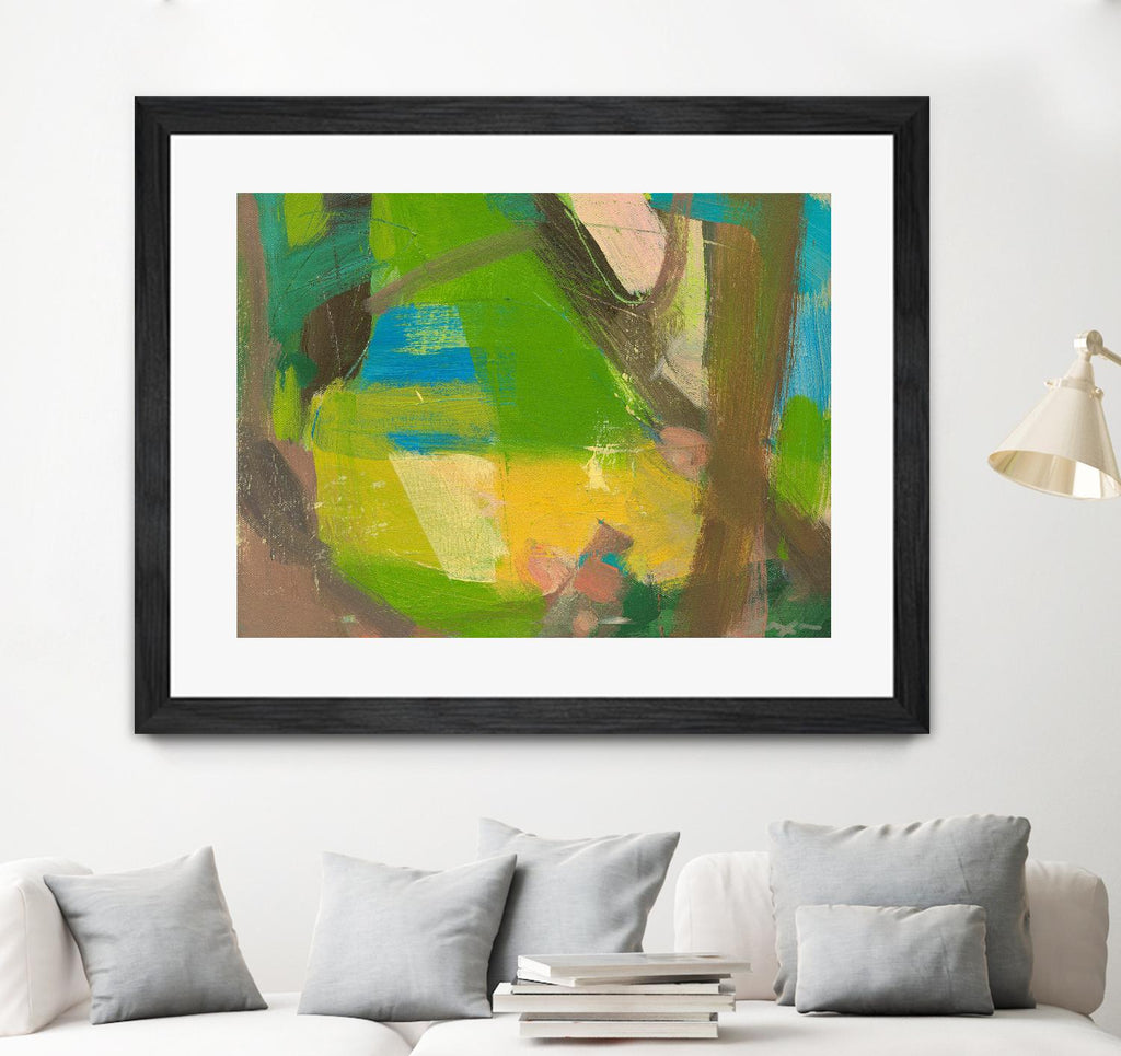 Lime Yellow Fragment 10 by Angela Saxon on GIANT ART - multicolor abstracts; contemporary