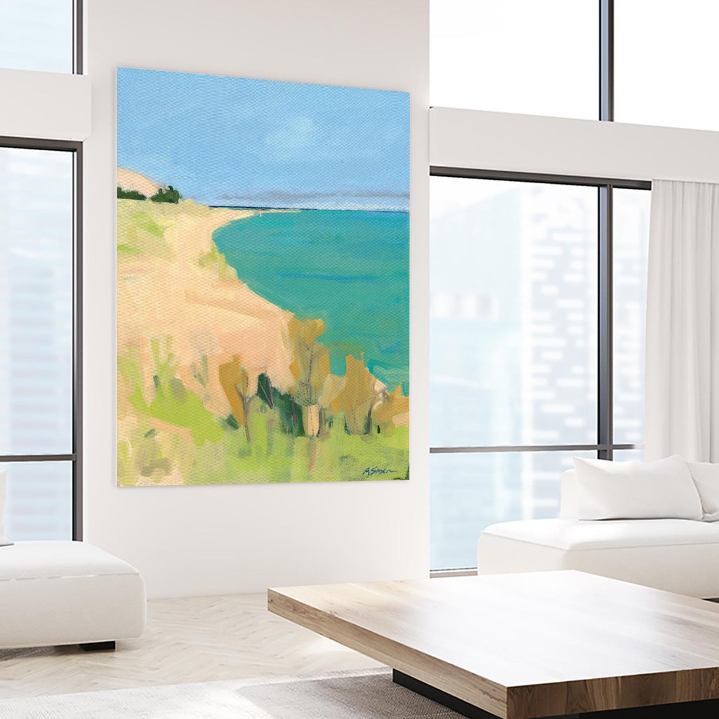 Sleeping Bear Point by Angela Saxon on GIANT ART - multicolor coastal; landscapes; contemporary