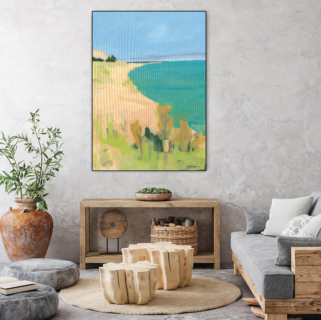 Sleeping Bear Point par Angela Saxon sur GIANT ART - littoral multicolore ; paysages ; contemporain