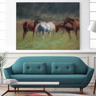 Southern Horses by Valtcho Tonov on GIANT ART - multicolor animals; landscapes; contemporary