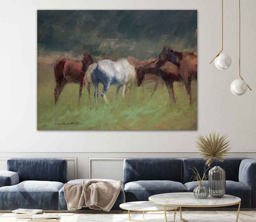 Southern Horses by Valtcho Tonov on GIANT ART - multicolor animals; landscapes; contemporary