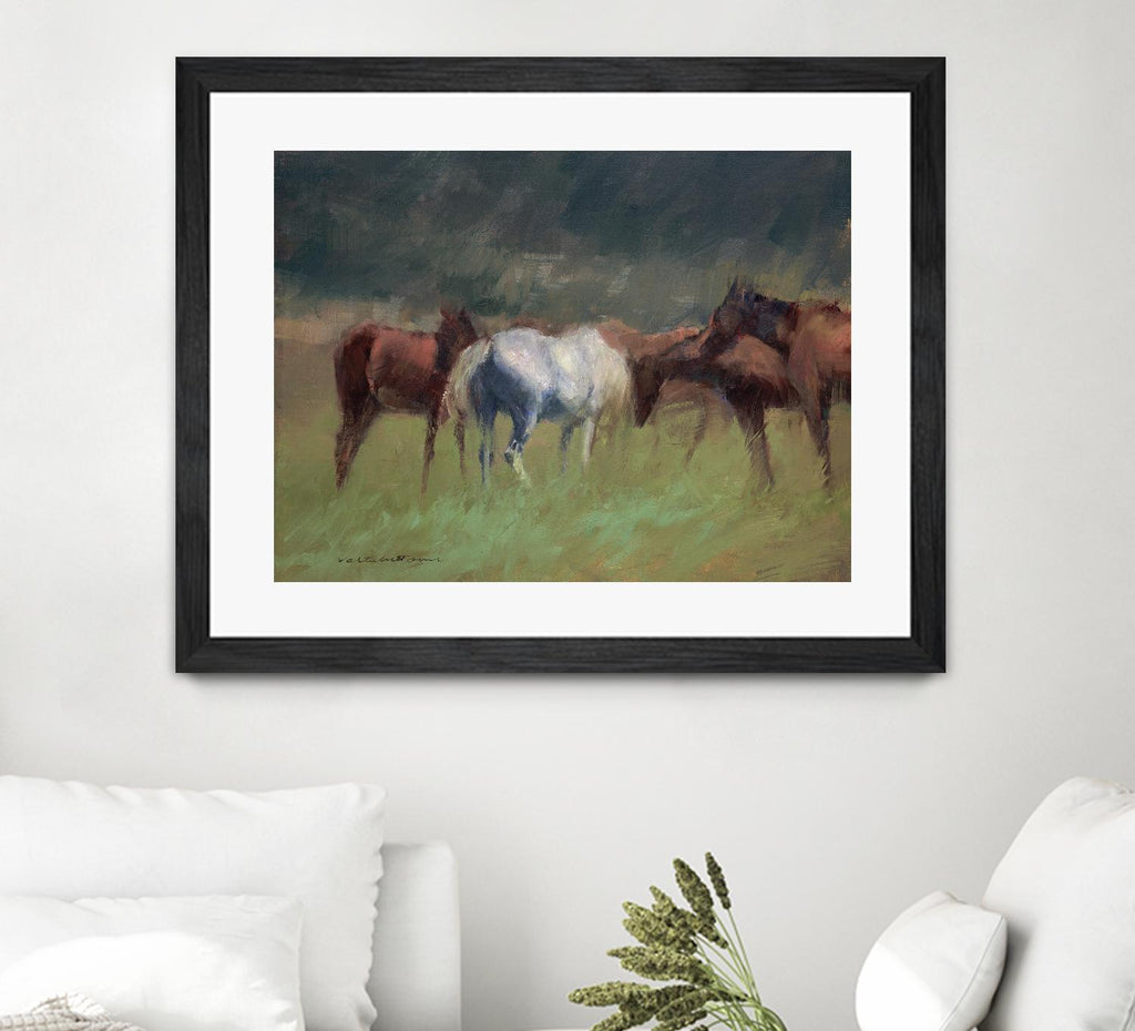 Southern Horses by Valtcho Tonov on GIANT ART - multicolor animals; landscapes; contemporary