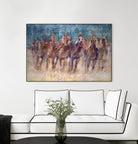 Final Sprint by Valtcho Tonov on GIANT ART - multicolor animals; contemporary; sports