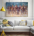 Final Sprint by Valtcho Tonov on GIANT ART - multicolor animals; contemporary; sports