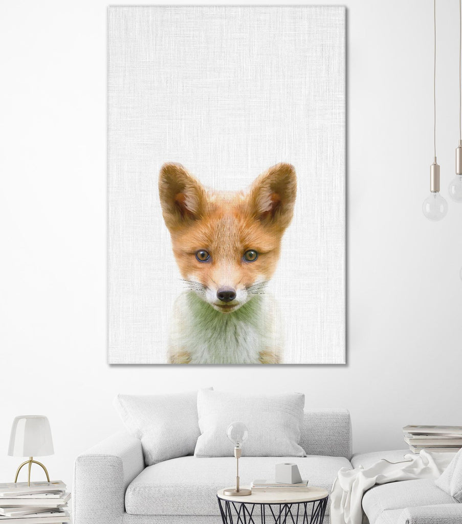 Baby Fox by Tai Prints on GIANT ART - multicolor animals
