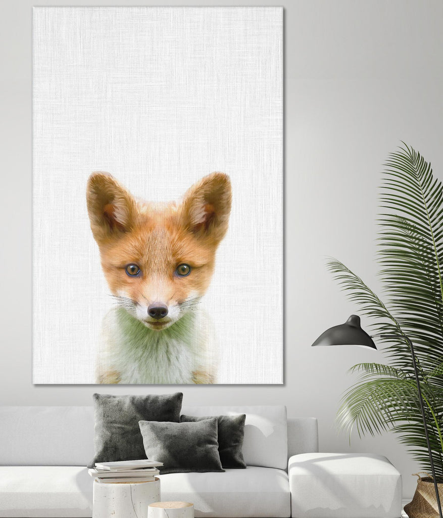 Baby Fox by Tai Prints on GIANT ART - multicolor animals