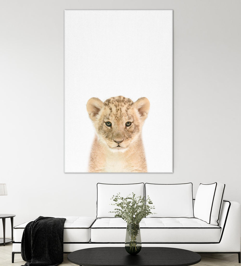 Baby Lion by Tai Prints on GIANT ART - multicolor animals