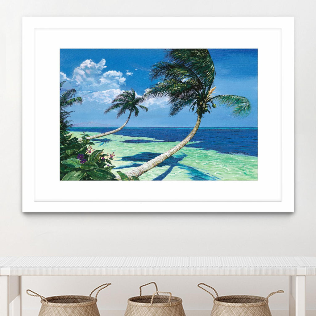 Beckoning Palms by Scott Westmoreland on GIANT ART - turquoise tropical