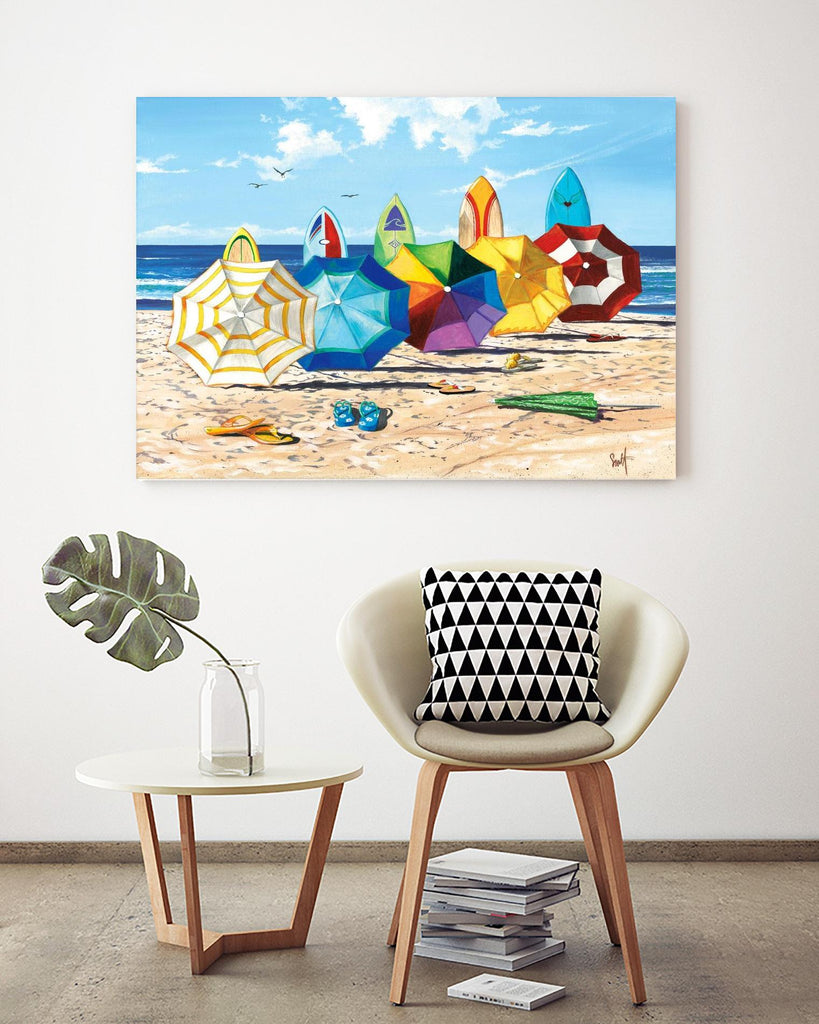 Brellas & Boards by Scott Westmoreland on GIANT ART - beige tropical