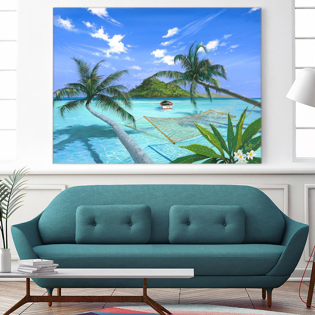 Furlough Day by Scott Westmoreland on GIANT ART - turquoise tropical