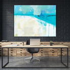 Coastal Blues I by Jan Weiss on GIANT ART - beige abstract