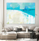 Coastal Blues I by Jan Weiss on GIANT ART - beige abstract