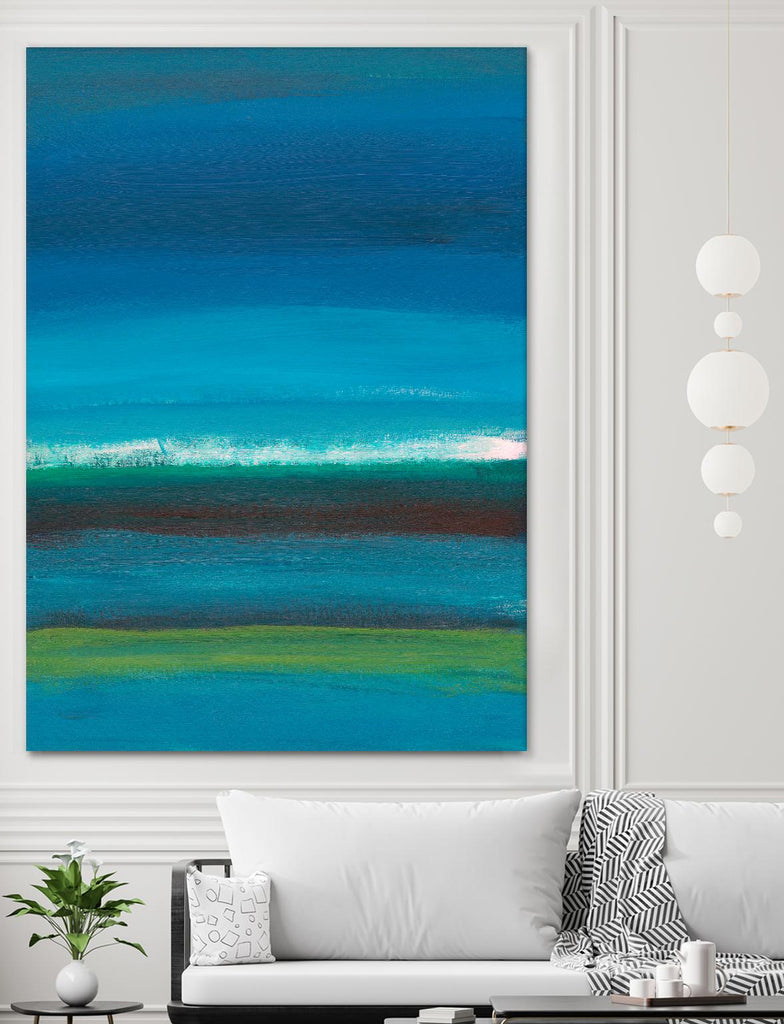 Night Coast One by Jan Weiss on GIANT ART - green abstract