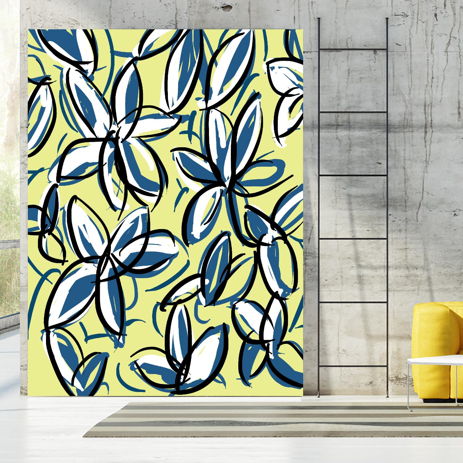 Wild Garden Three by Jan Weiss on GIANT ART - multicolor contemporary; floral/still life