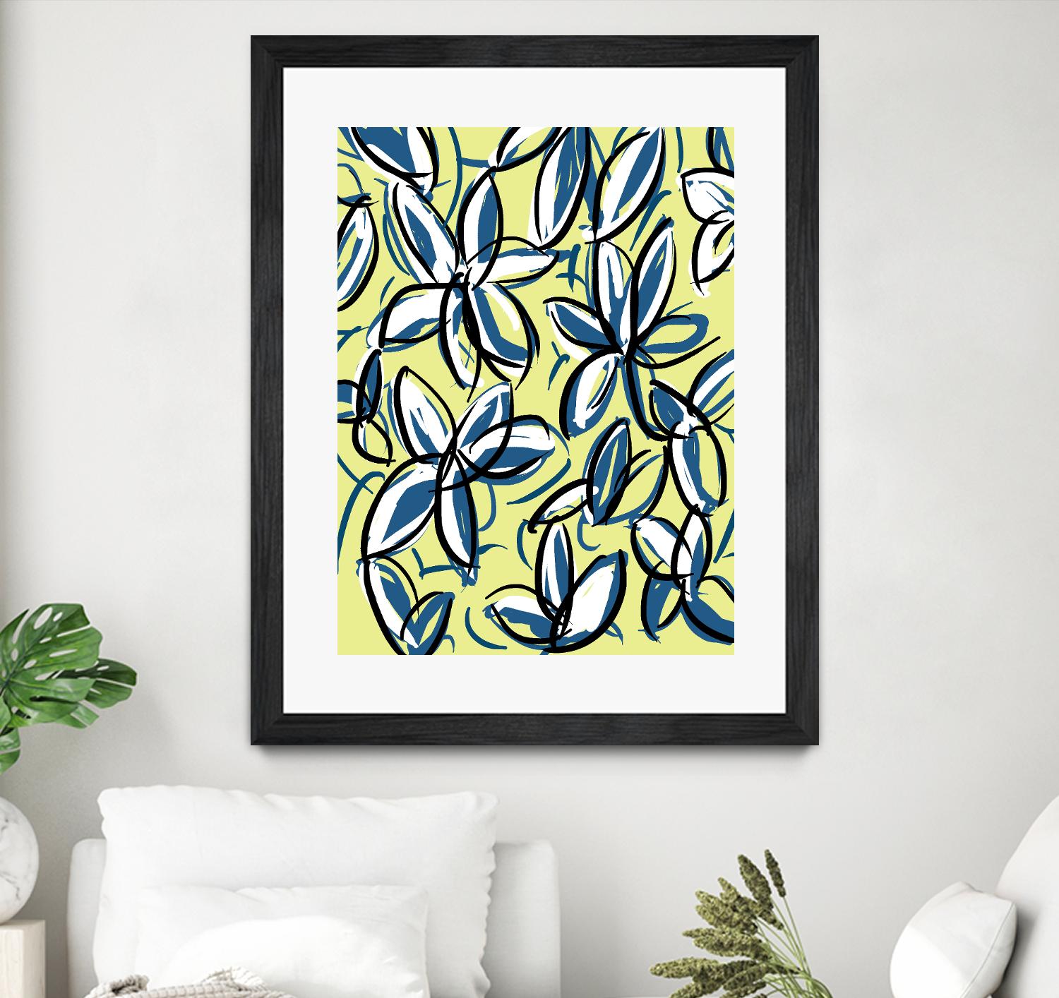 Wild Garden Three by Jan Weiss on GIANT ART - multicolor contemporary; floral/still life