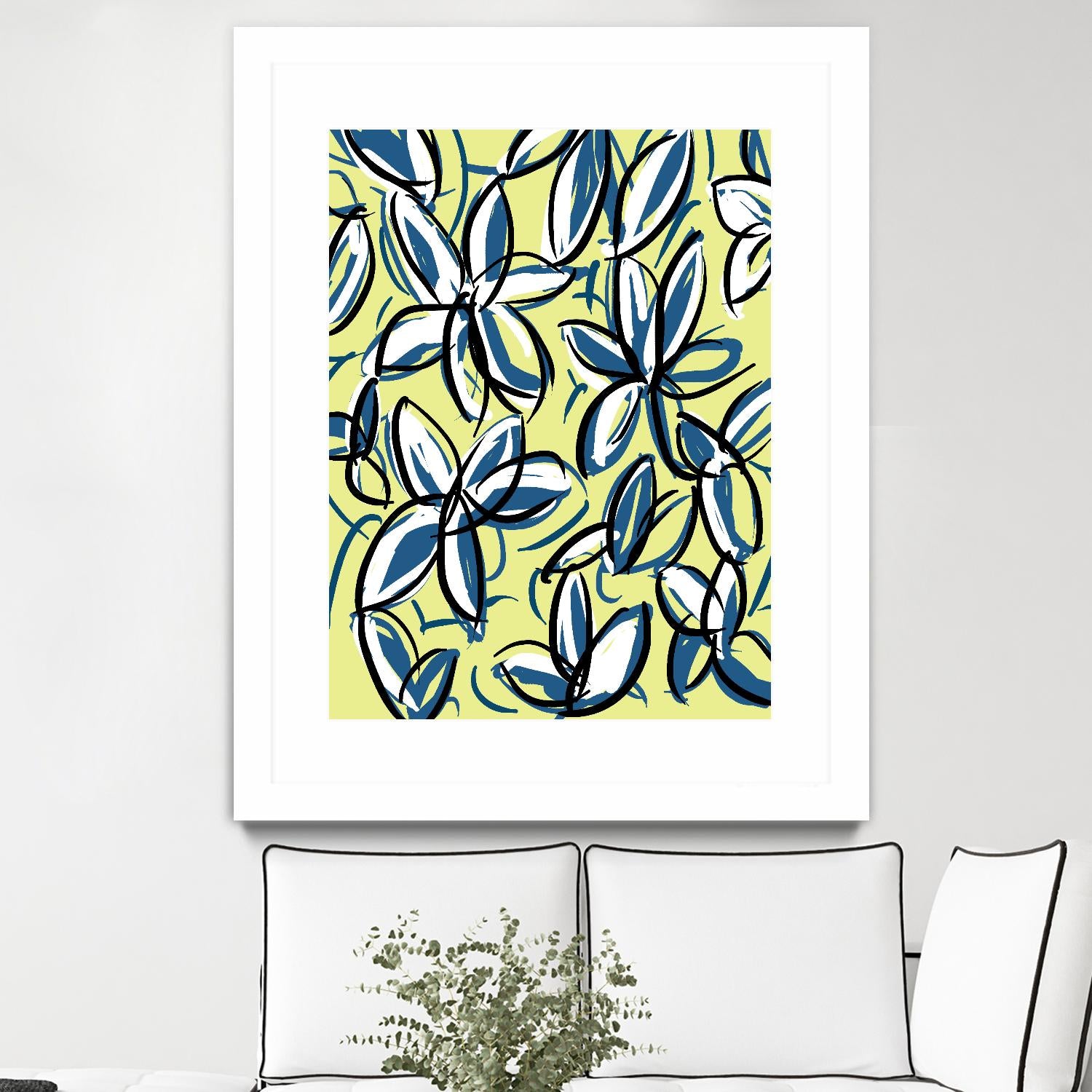 Wild Garden Three by Jan Weiss on GIANT ART - multicolor contemporary; floral/still life