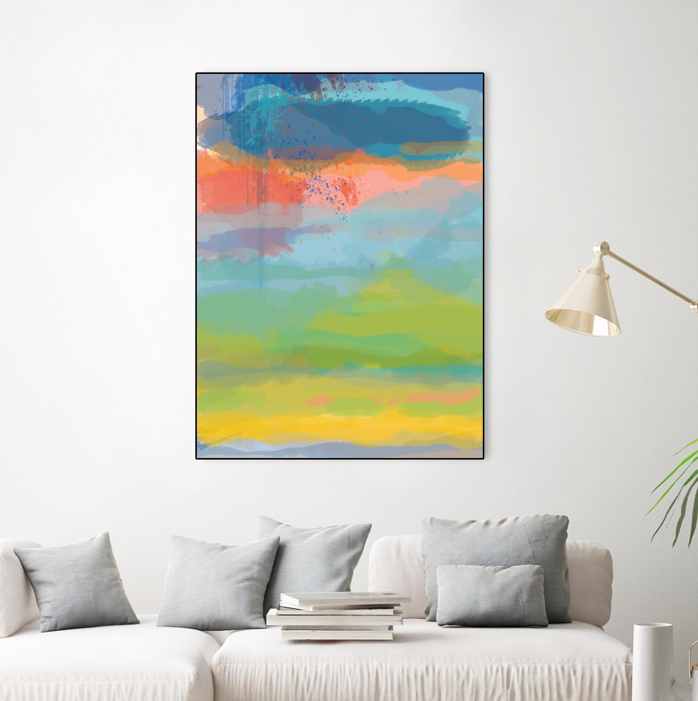 Coral Sky by Jan Weiss on GIANT ART - multicolor contemporary; abstracts