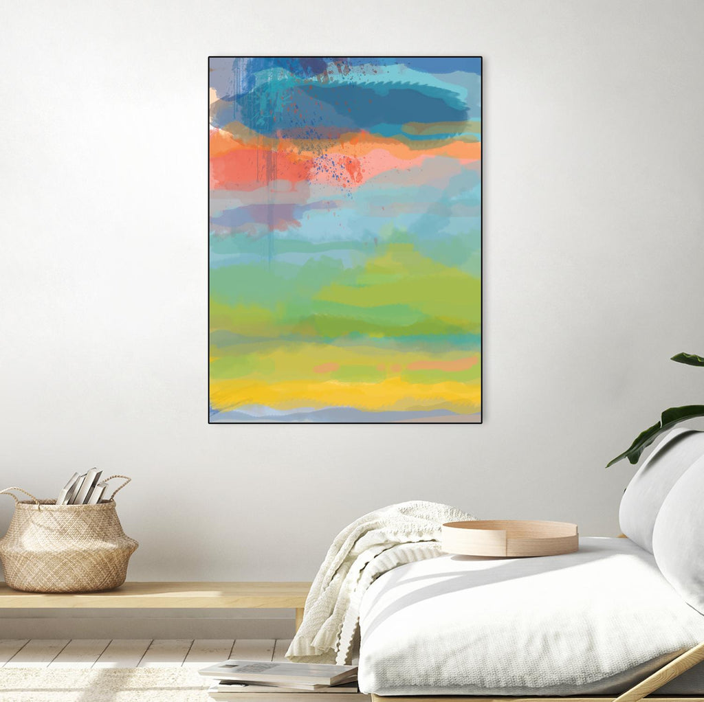 Coral Sky by Jan Weiss on GIANT ART - multicolor contemporary; abstracts