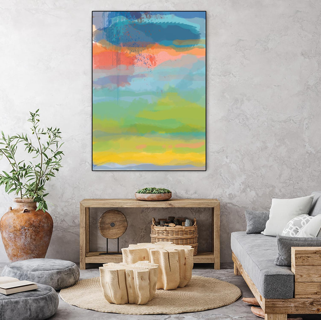 Coral Sky by Jan Weiss on GIANT ART - multicolor contemporary; abstracts