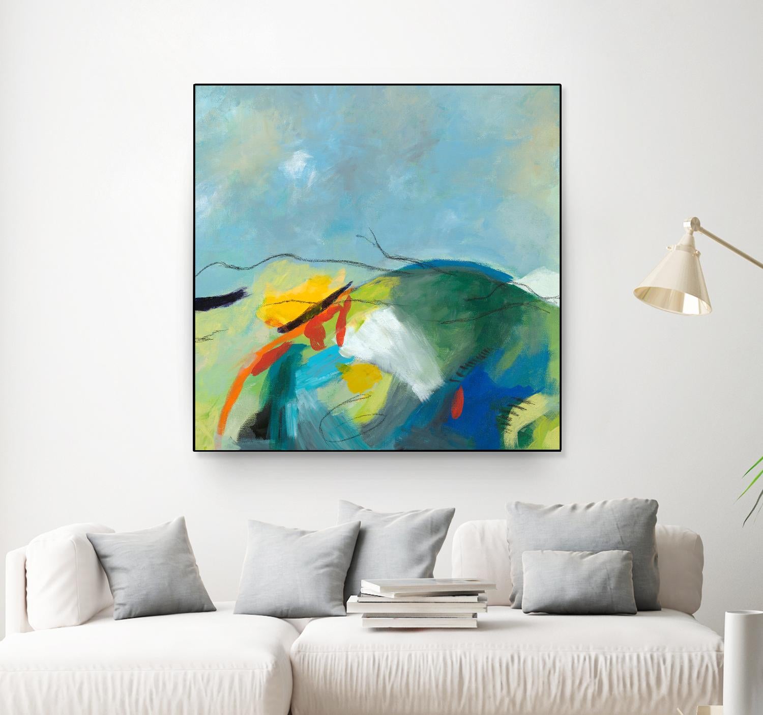 Alpine No. 2 by Jan Weiss on GIANT ART - multicolor landscapes; contemporary; abstracts