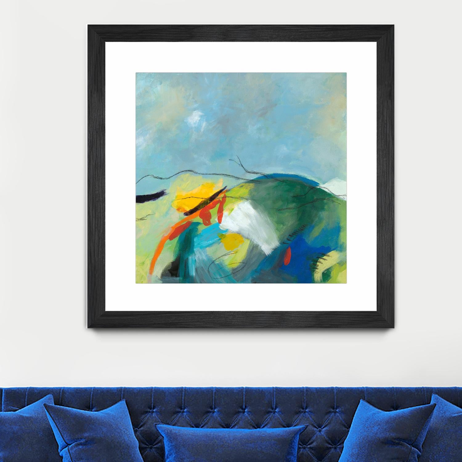 Alpine No. 2 by Jan Weiss on GIANT ART - multicolor landscapes; contemporary; abstracts