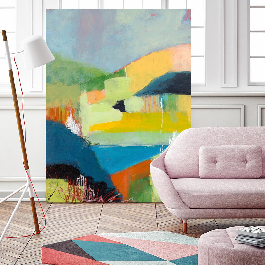 Coastal Hills by Jan Weiss on GIANT ART - multicolor landscapes; abstracts; contemporary