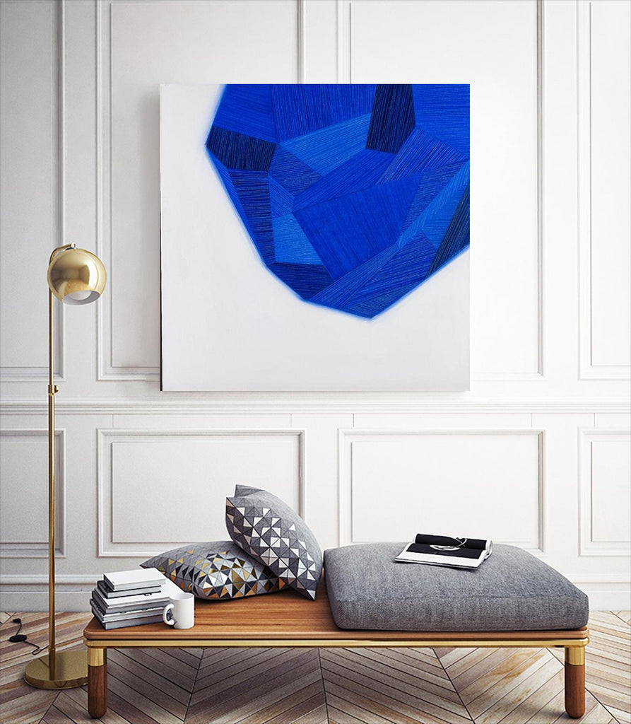 FACETS 1 par Marvin sur GIANT ART - abstrait bleu