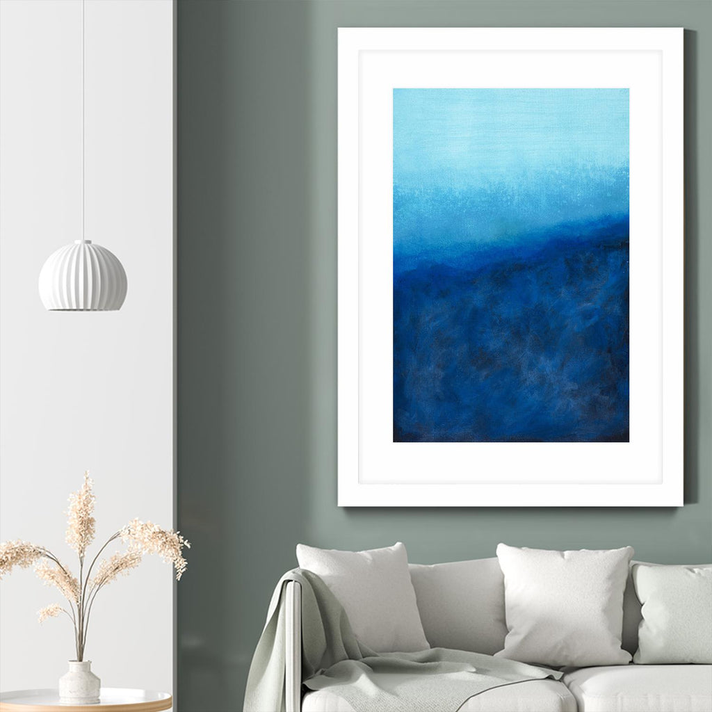 BEYOND THE SEA by Marvin on GIANT ART - blue abstract