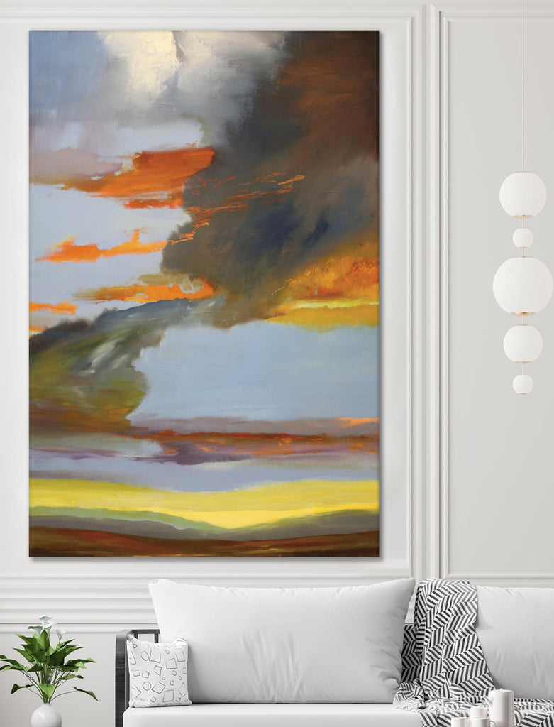 Sunset Path de Judith D'Agostino sur GIANT ART - paysage orange