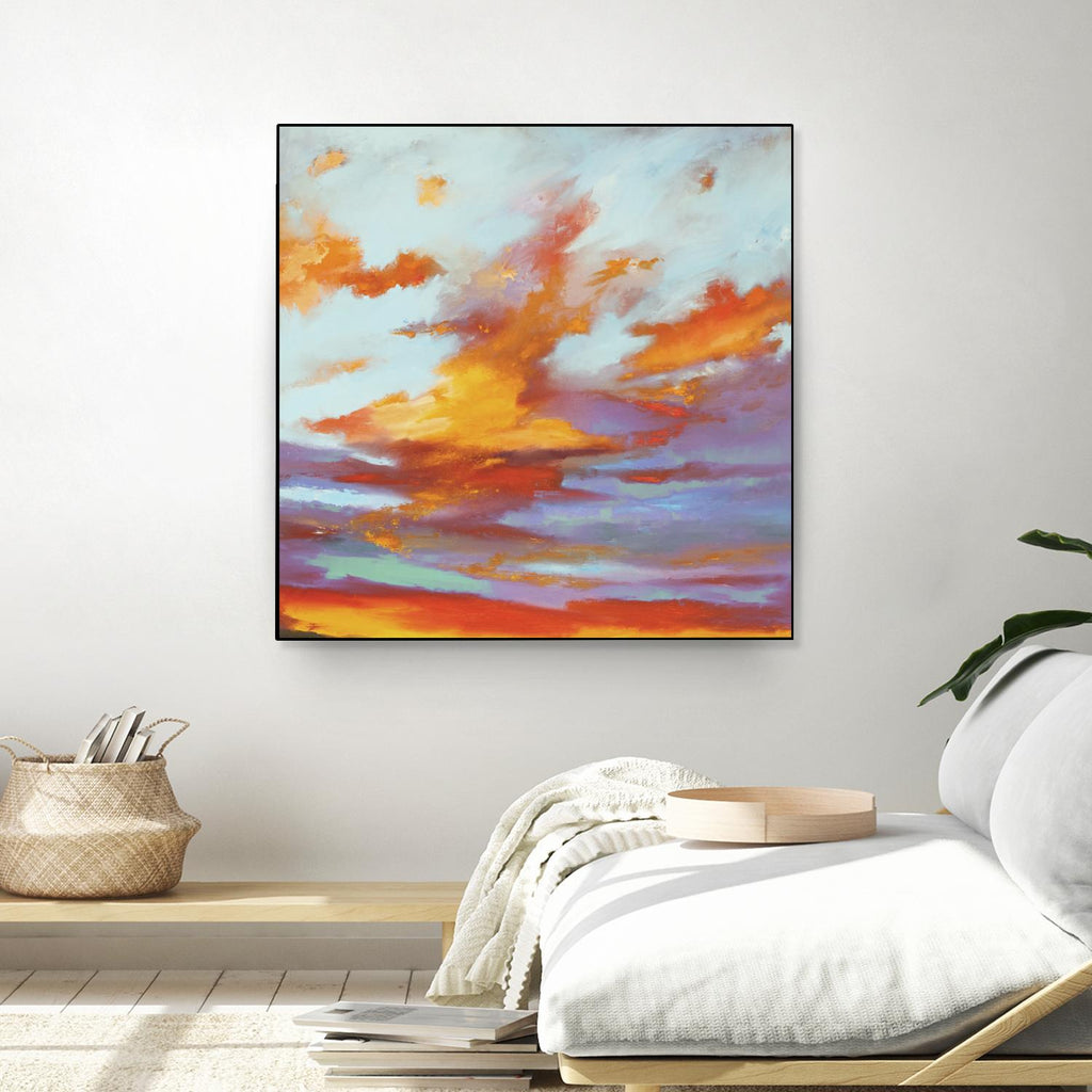 Sunset Showers by Judith D'Agostino on GIANT ART - pink landscape