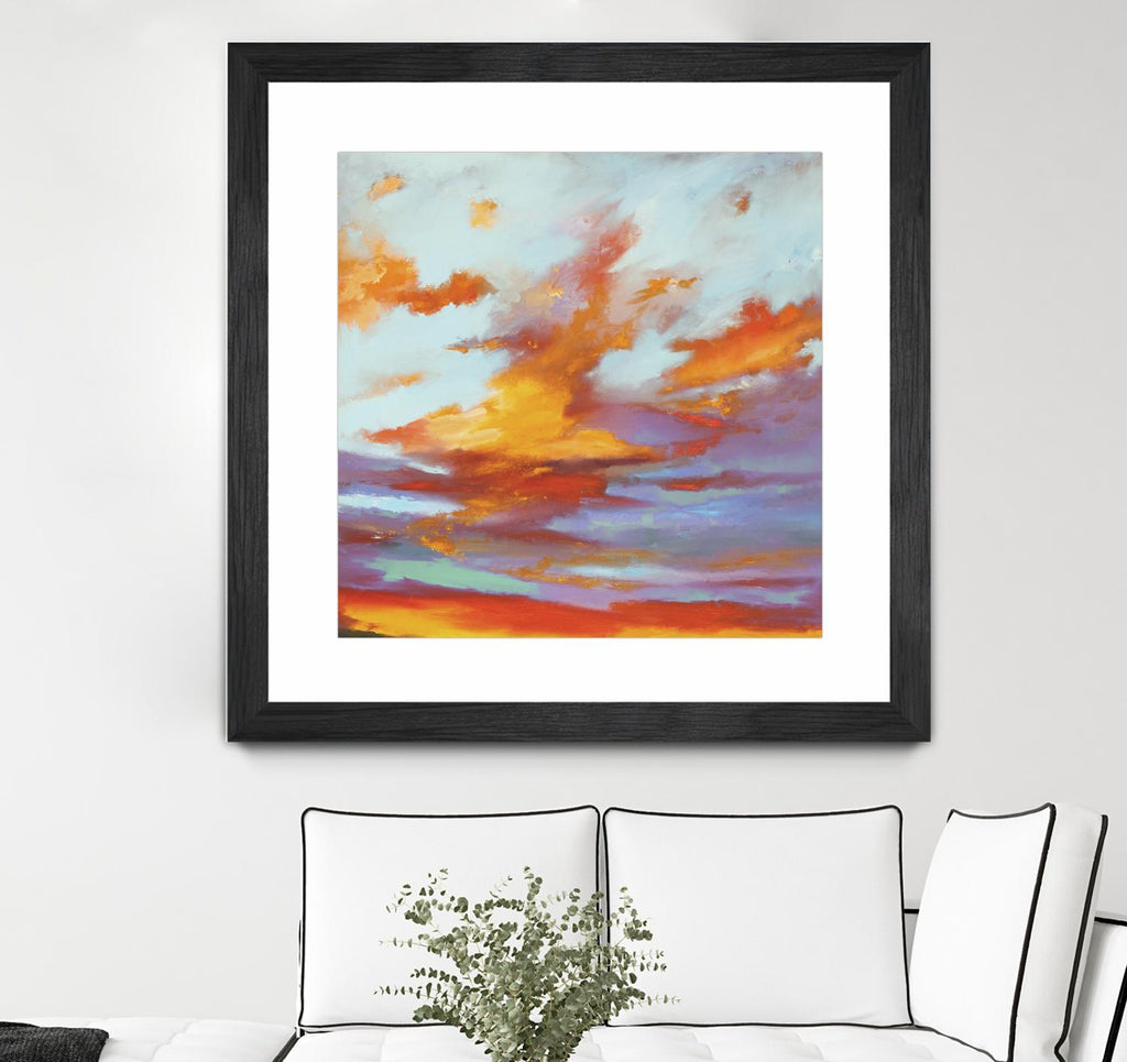 Sunset Showers by Judith D'Agostino on GIANT ART - pink landscape