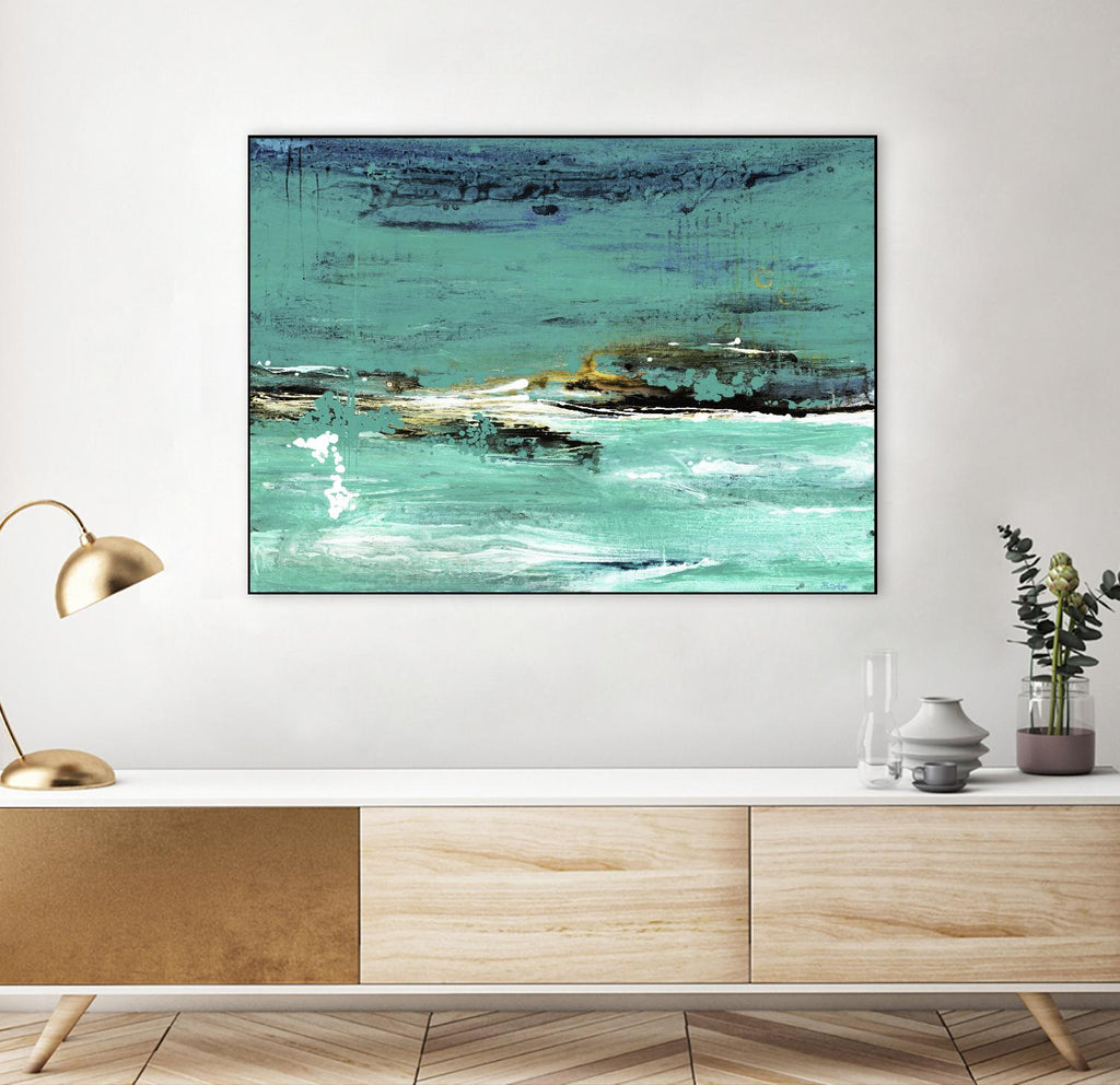 Paradigm Shift by Beth ten Hove on GIANT ART - turquoise abstract
