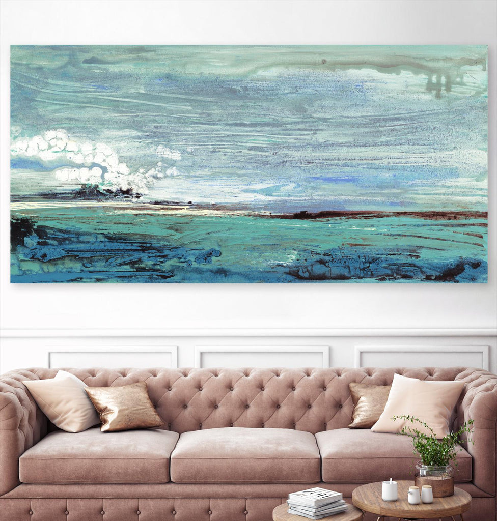 On the Horizon by Beth ten Hove on GIANT ART - turquoise abstract