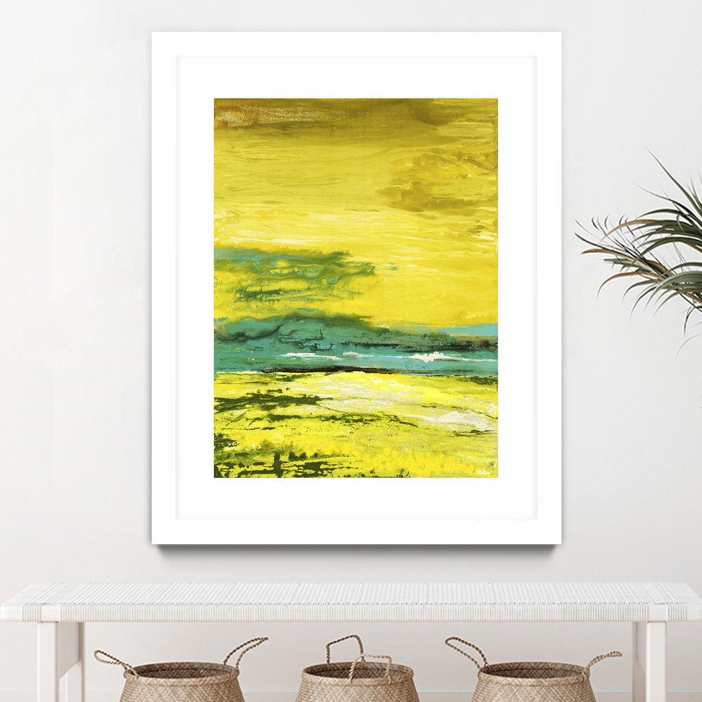 Buttercups by Beth ten Hove on GIANT ART - turquoise abstract