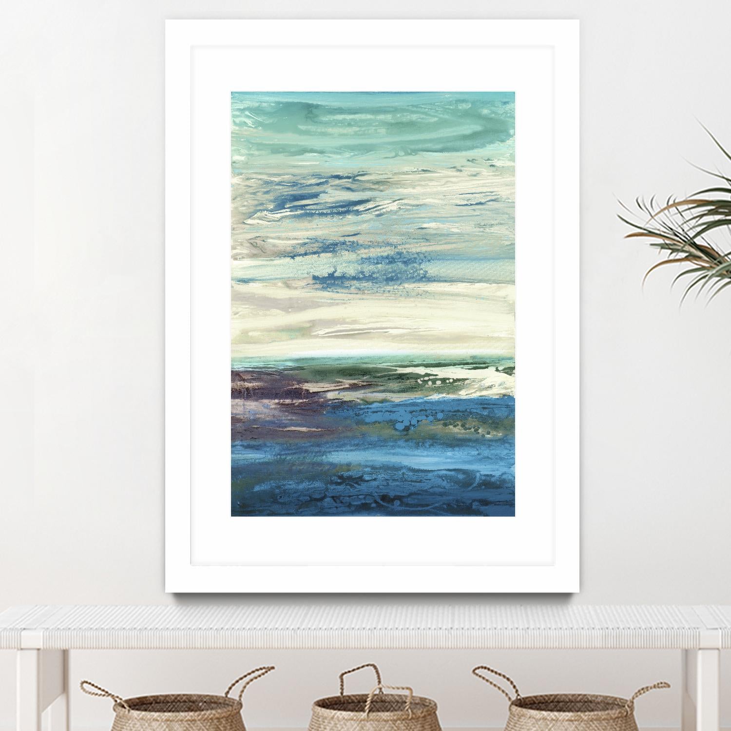 Spring Transformations by Grace Rowman on GIANT ART - cyan abstract