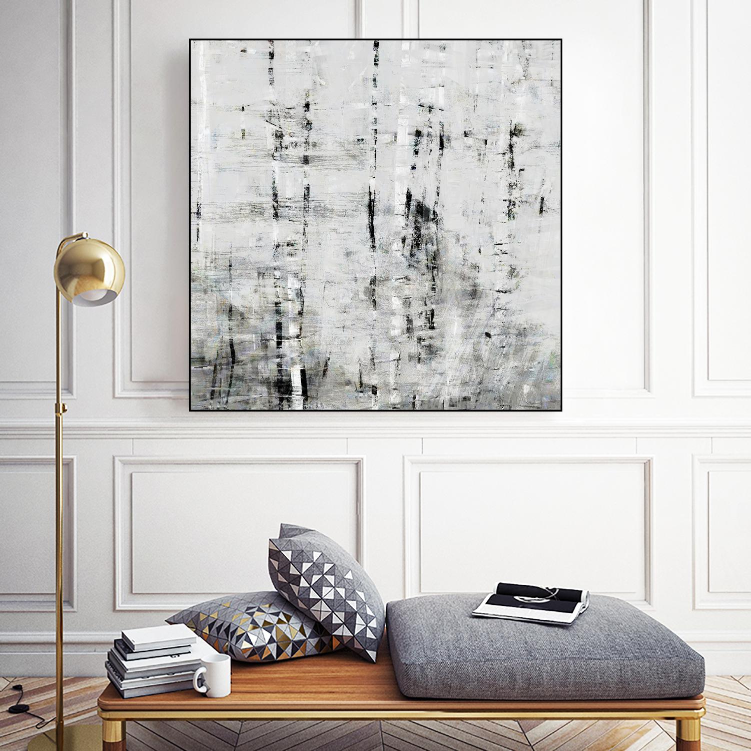 Birch Perspective II by John Bingham on GIANT ART - grey Abstract