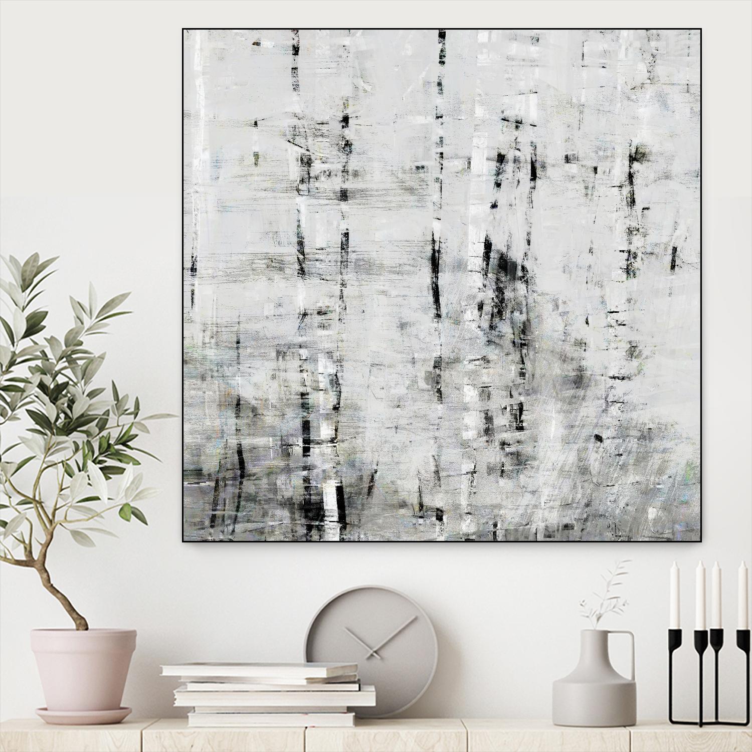 Birch Perspective II by John Bingham on GIANT ART - grey Abstract