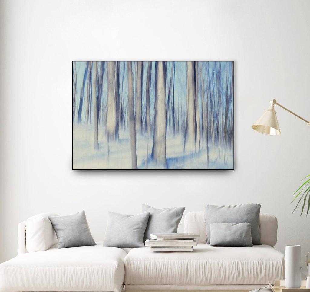 Flurries by Brian Kuritz on GIANT ART - blue trees