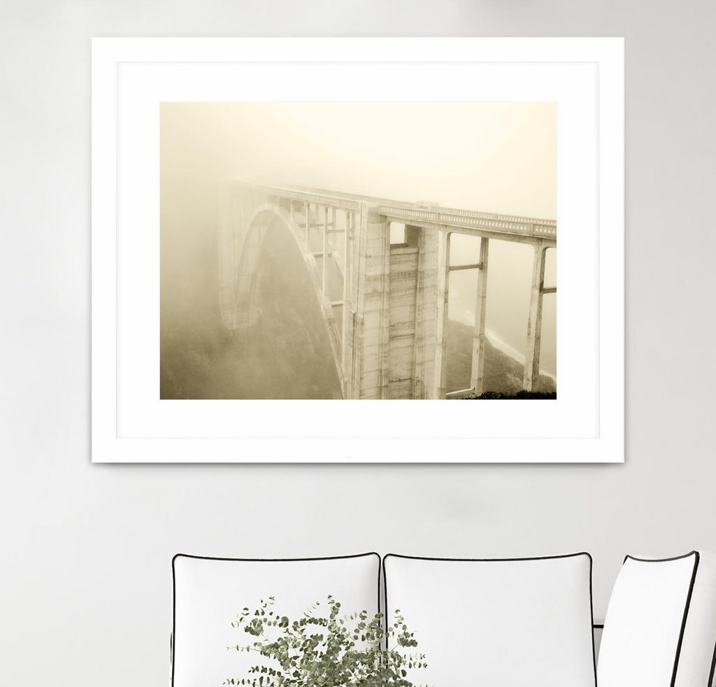 Misty Bridge by Dennis Frates on GIANT ART - grey photo art