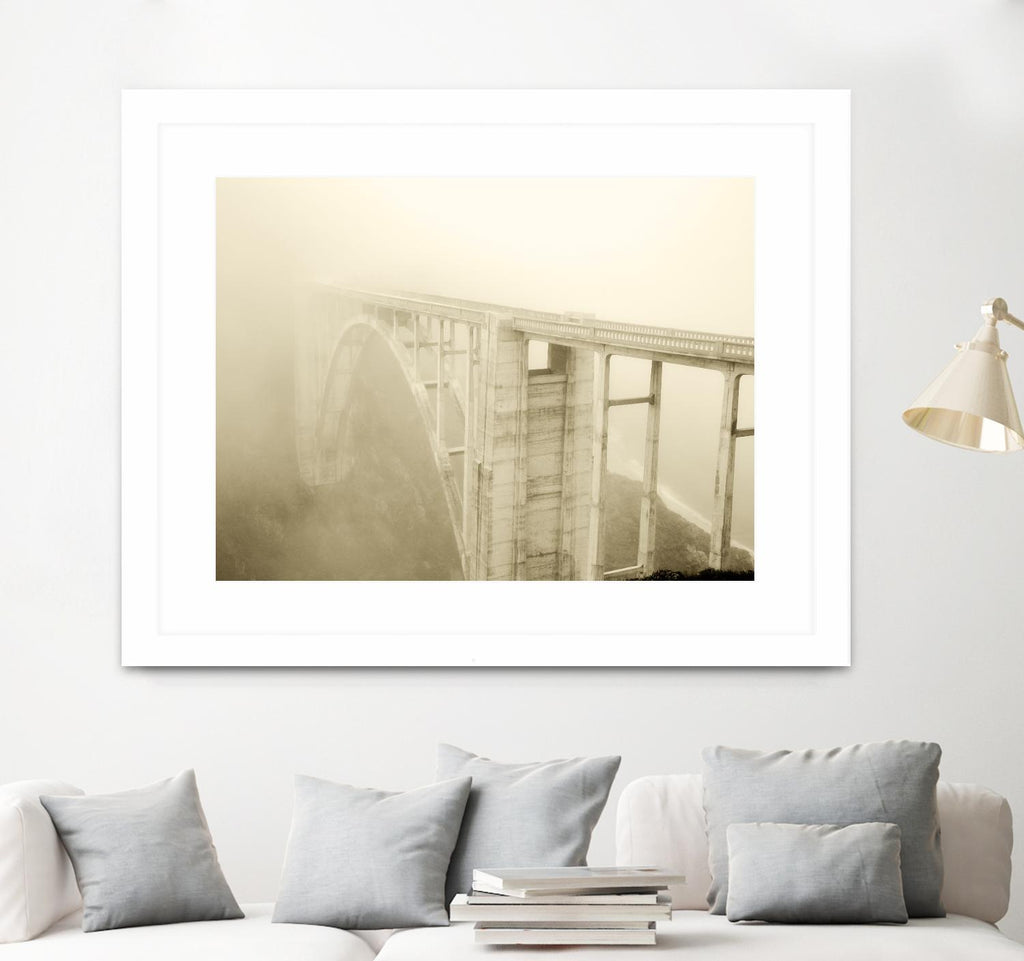 Misty Bridge by Dennis Frates on GIANT ART - grey photo art