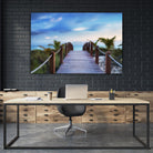 Beach Boardwalk by Dennis Frates on GIANT ART - green sea scene