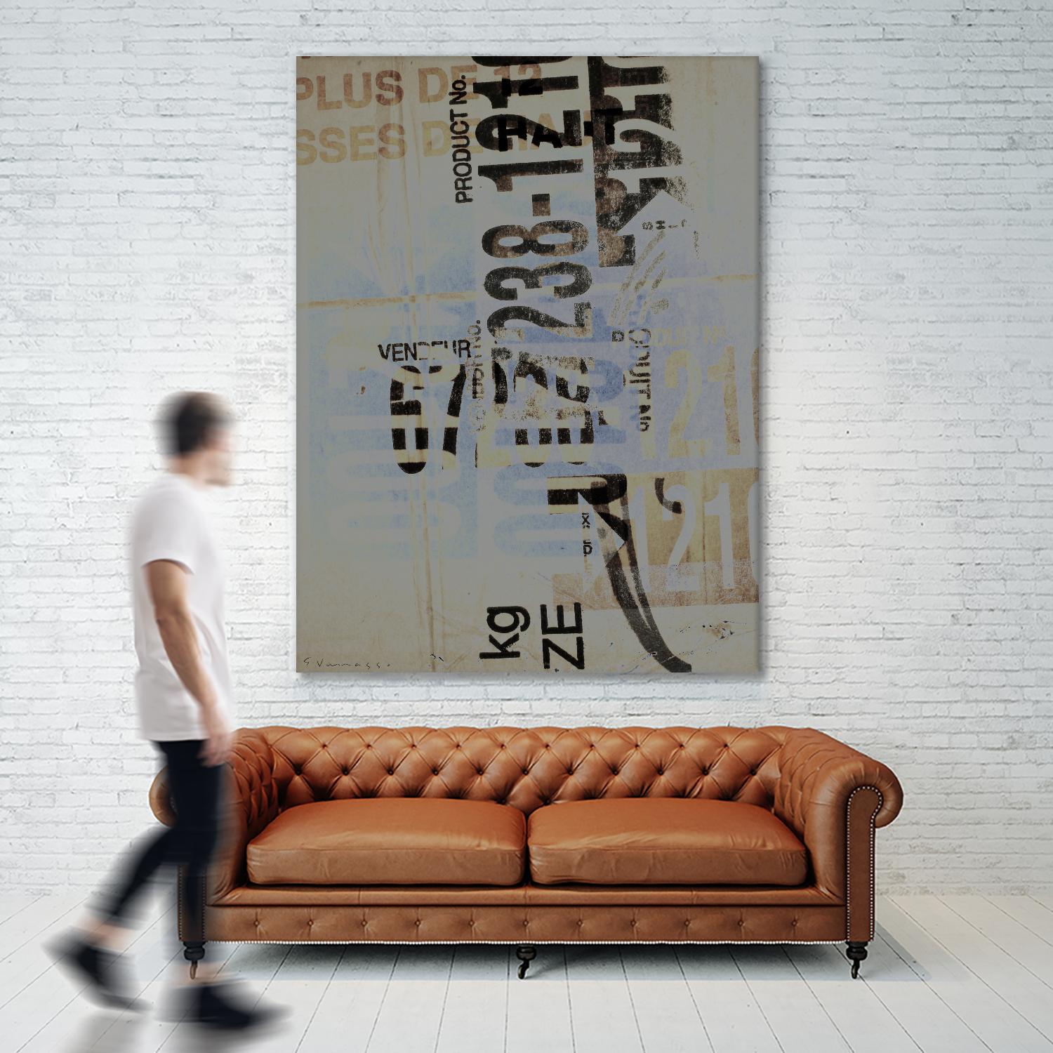 Greek to Me VIII by Enrico Varrasso on GIANT ART - black abstract