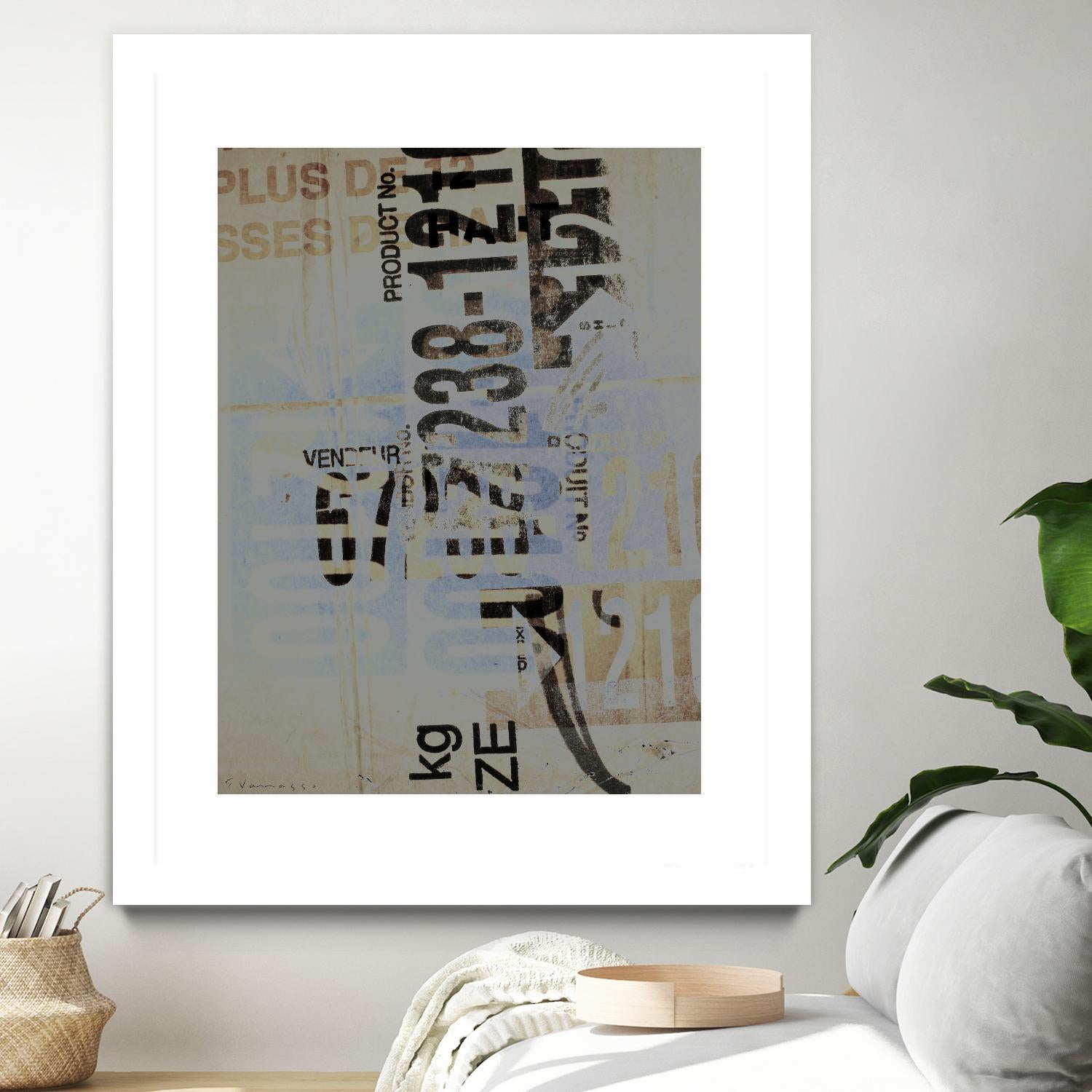 Greek to Me VIII by Enrico Varrasso on GIANT ART - black abstract