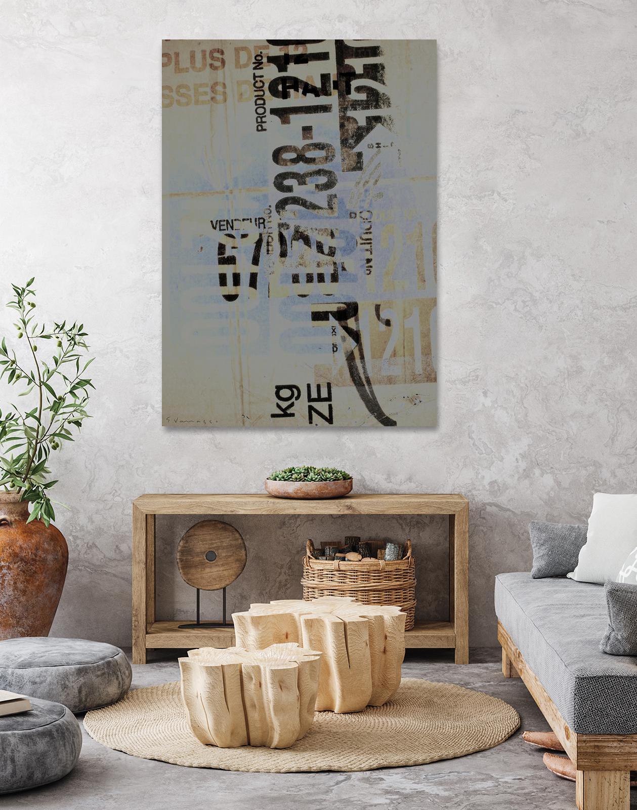 Greek to Me VIII by Enrico Varrasso on GIANT ART - black abstract