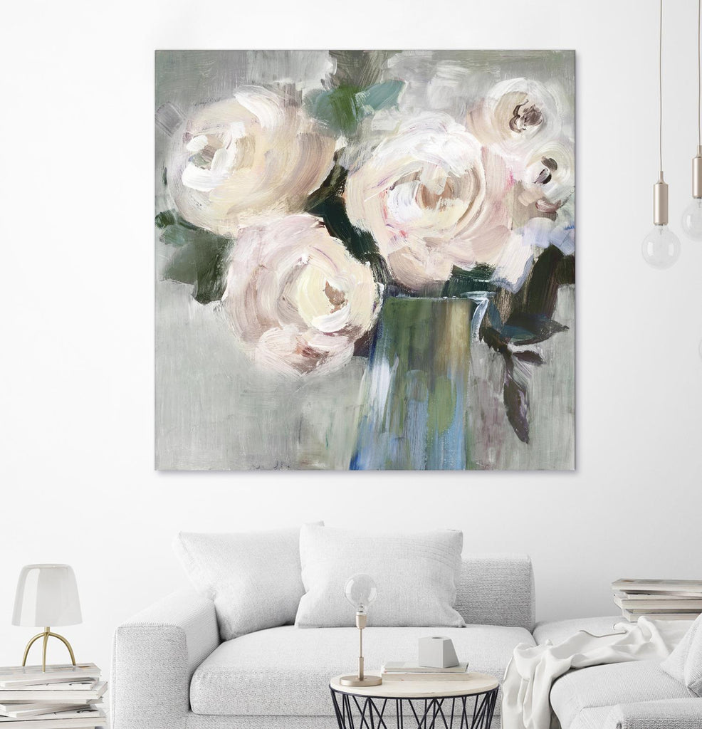 Pale Pink Bouquet II by Valeria Mravyan on GIANT ART - green floral