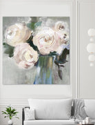 Pale Pink Bouquet II by Valeria Mravyan on GIANT ART - green floral