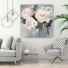 Pale Pink Bouquet II by Valeria Mravyan on GIANT ART - green floral