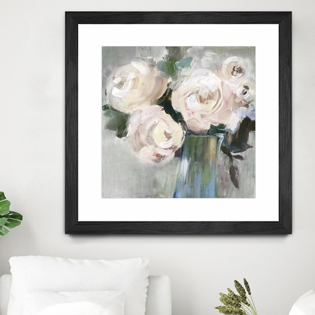 Pale Pink Bouquet II by Valeria Mravyan on GIANT ART - green floral
