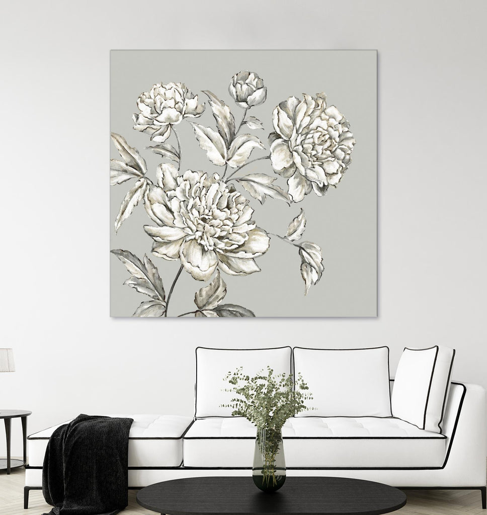 Botany I by Eva Watts on GIANT ART - beige floral