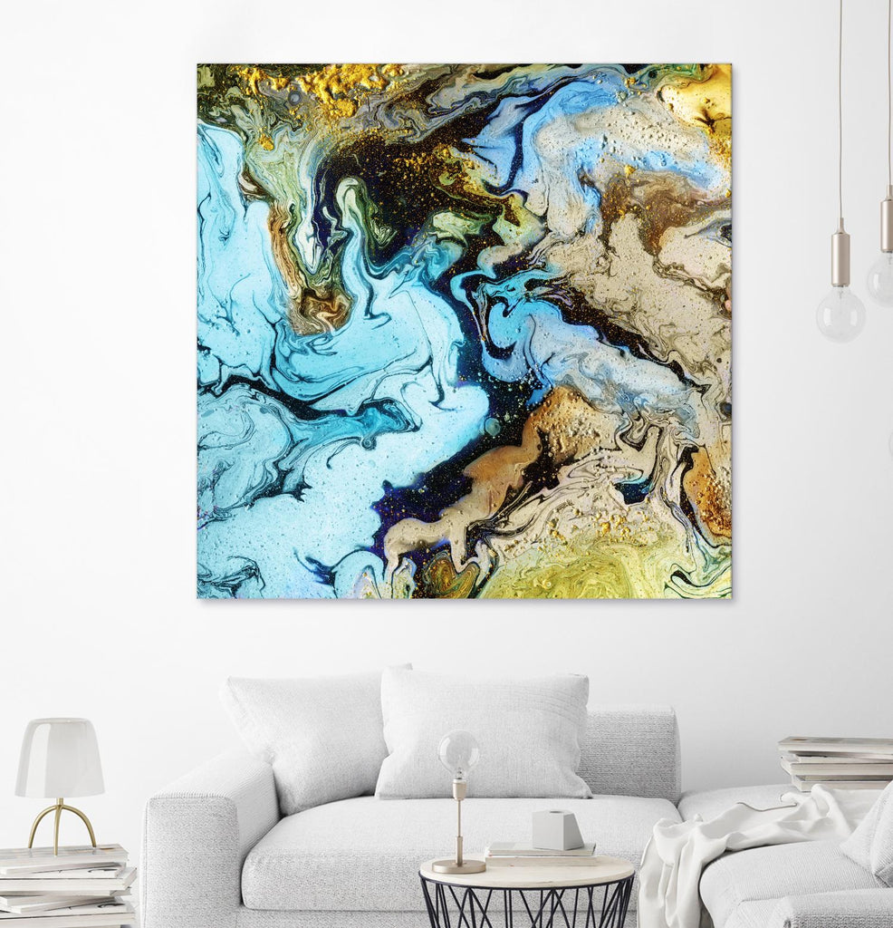 Marble I by Eva Watts on GIANT ART - yellow abstract